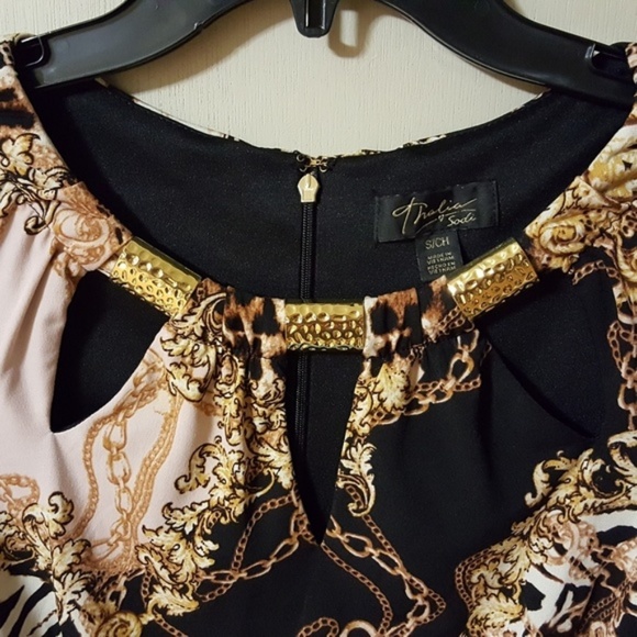๐๐Thalia Sodi Leopard dress Versace vibe,New! - Picture 3 of 5